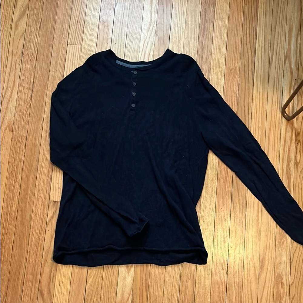 Hawker Rye Navy Long Sleeve Henley